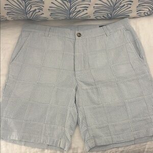 Vineyard Vines Blue Seersucker Patchwork Shorts 34